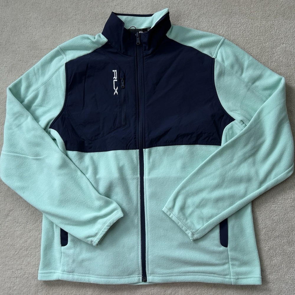 RLX Ralph Lauren Fleece Jacket Men's Large Full Zip Golf Performance Pockets